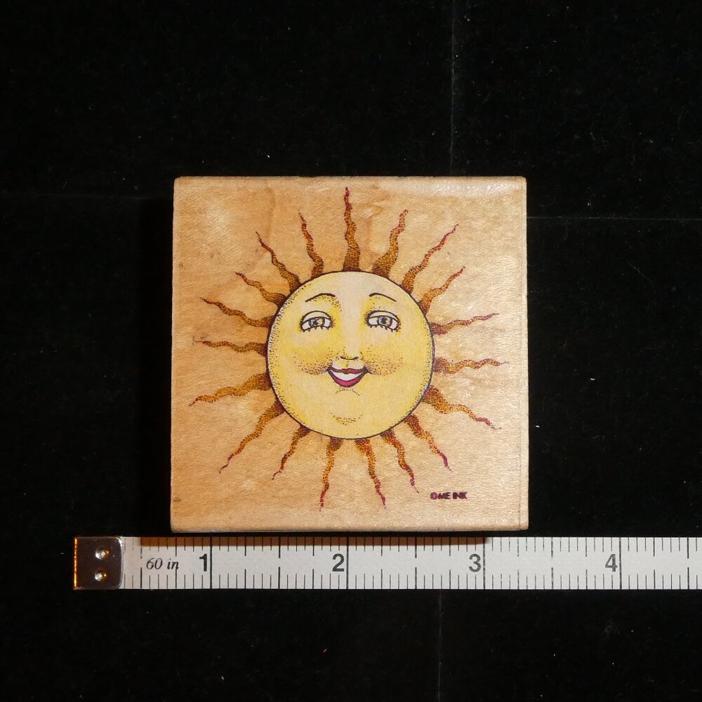 All Night Media Wood-mounted Sun Rubber Stamp
